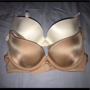 Nude & White Lightly Lined Victoria’s Secret Bras